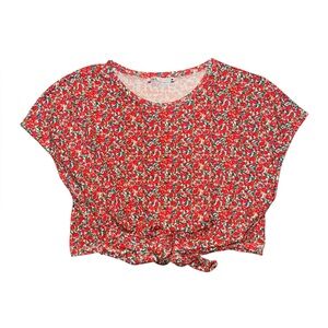 zara tie front crop top